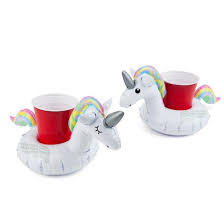 Unicorn Beverage Boats Inflatable Pool Drink Holder 2 pack