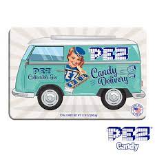 PEZ Candy Delivery Nostalgic Collectible Tin  + PEZ Boy Delivery Dispenser