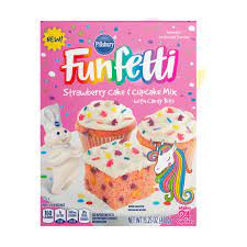 Pillsbury Funfettis Strawberry Cake + Cupcake Mix