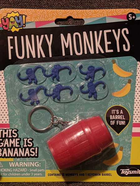 Funky Monkeys Barrel Keychain