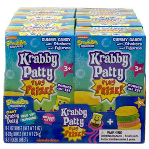 Sponge Bob Square Pants Jumbo Krabby Patty Gummy + Prize Surprise