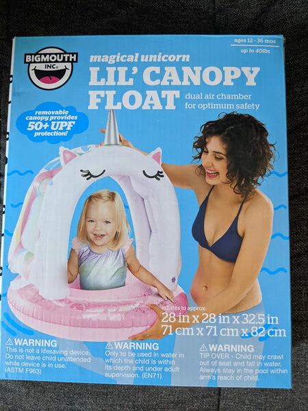 Lil Canopy Unicorn Pool Float Ring