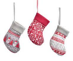 Knit Sock Stocking Ornament Table setting