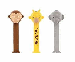 PEZ  Pezimals Animals GIgi Giraffe Ella Elephant + Milo Monkey