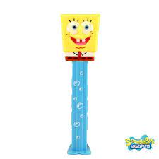 PEZ Spongebob Square Pants Glitter Crystal Solid Candy Dispensers