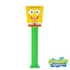 PEZ Spongebob Square Pants Glitter Crystal Solid Candy Dispensers