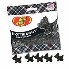 Scottie Dogs Jelly Belly Black Licorice Candy Bag 77g