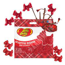 Scottie Dogs Jelly Belly Red Licorice Candy Bag 77g